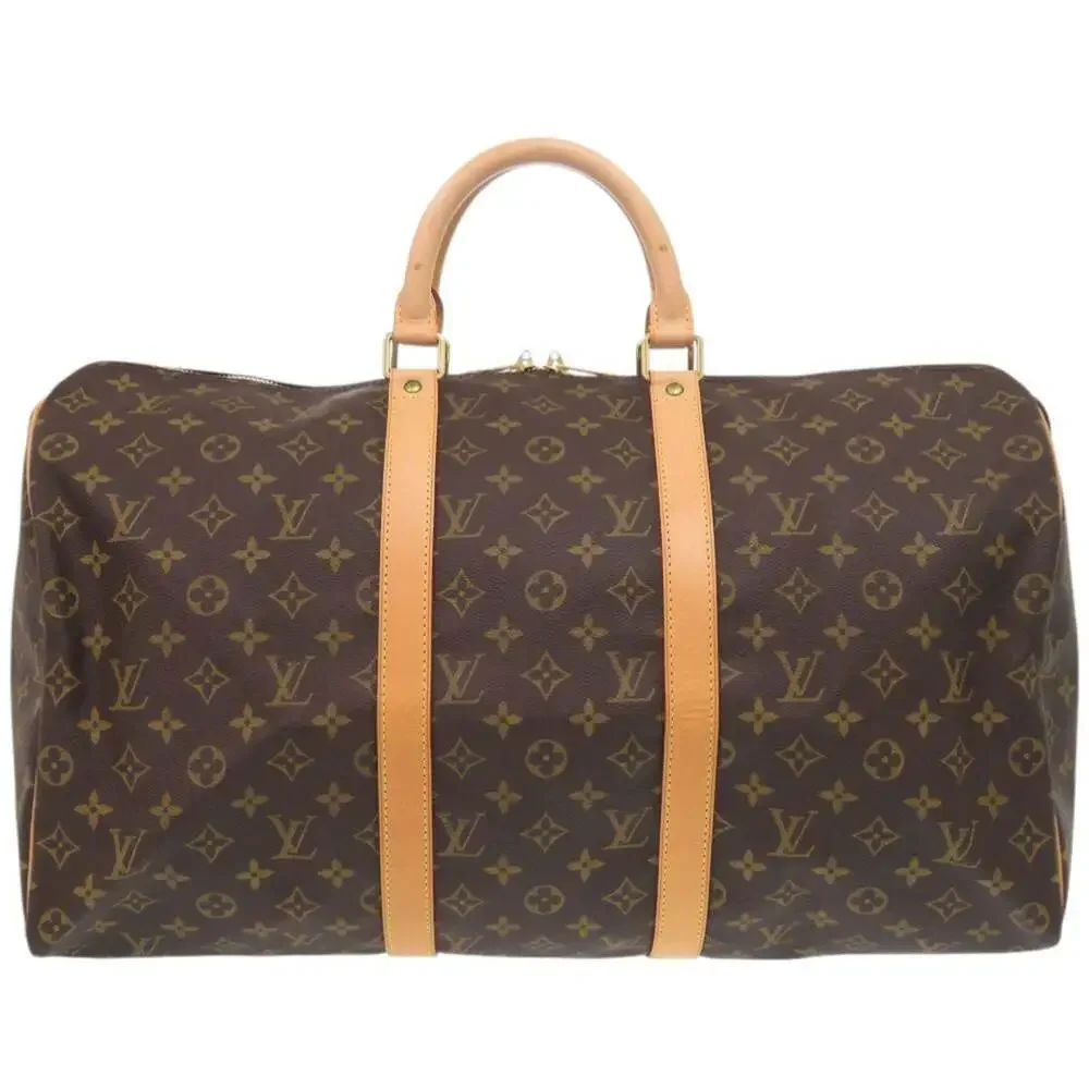 LOUIS VUITTON Brown Monogram Keepall 50 Boston Bag